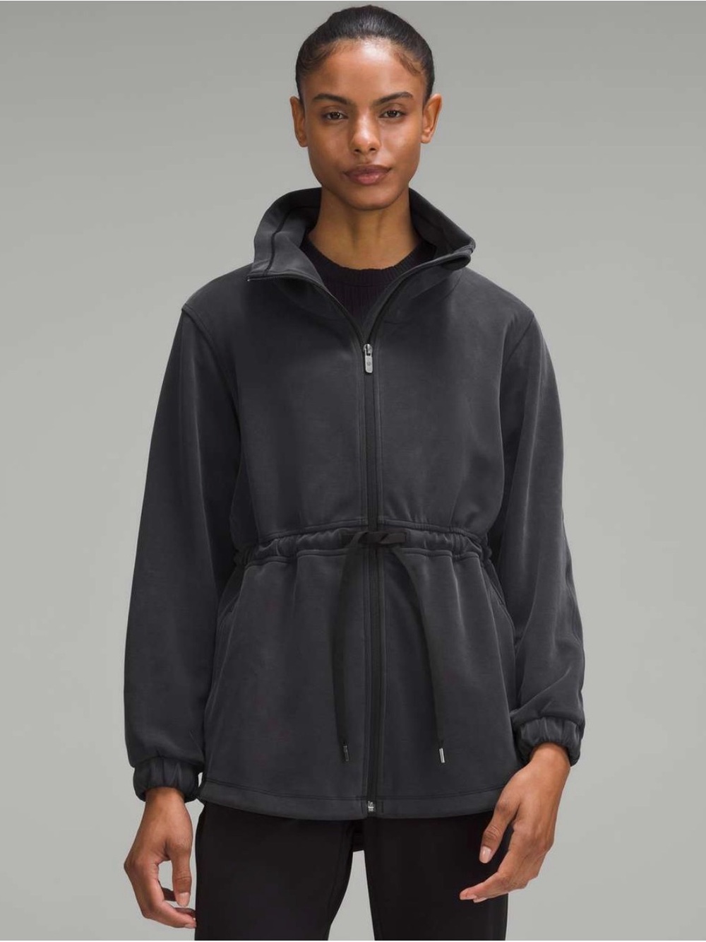 Lululemon Softstreme Cinch-Waist Jacket Black Size 6 EUC.
